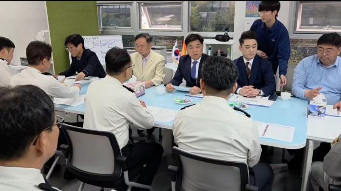 김병욱 후보 경선 후 첫 행보, 성남소방서 방문