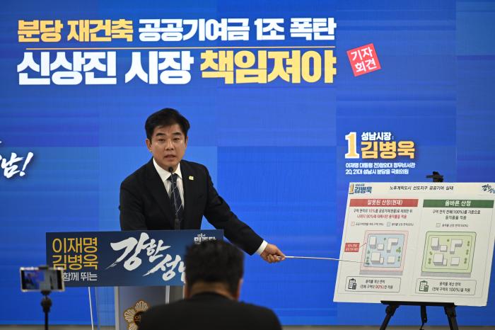김병욱 성남시장후보, 분당 재건축 ‘공공기여금 폭탄 청구서 ‘무능과 오만이 누적된 행정 참사’